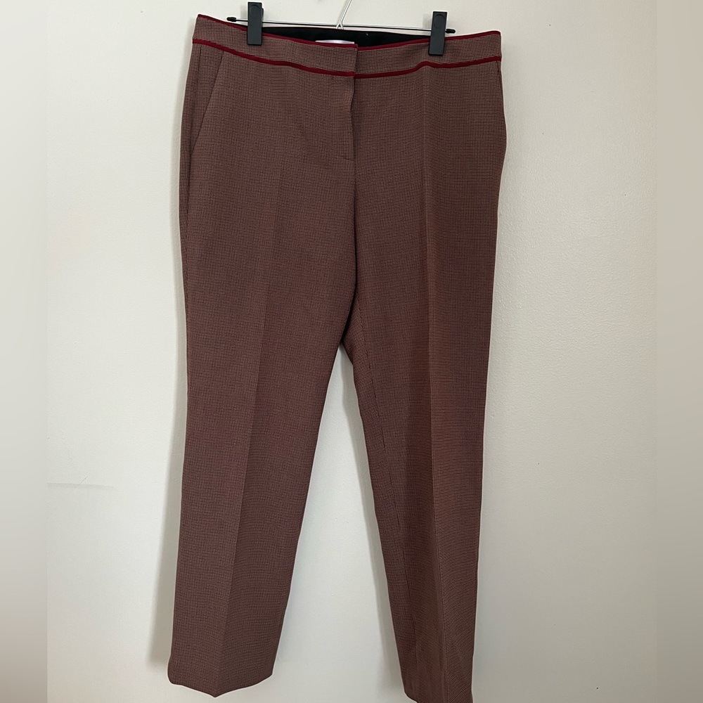 Hugo Boss Red Plaid Fancy Business Dress Pants size 8